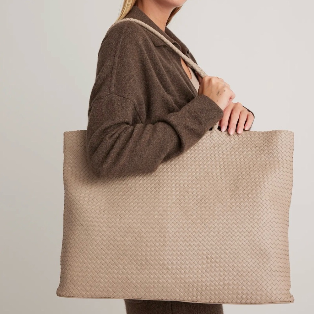 Quince Braided Tote in Taupe - Picture 9 of 11